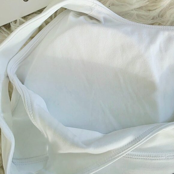 NWT Women's CRZ YOGA Lined Yoga Bra, White, Large - Picture 11 of 12